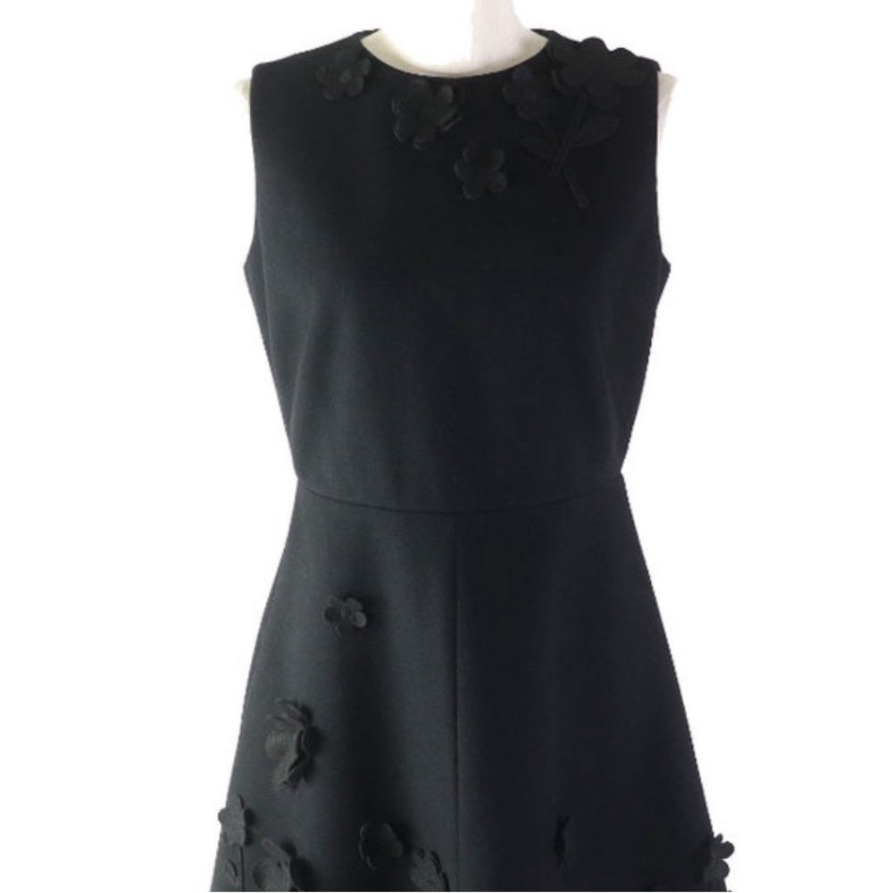 Valentino Preloved Black Sleeveless Dress with Flowers